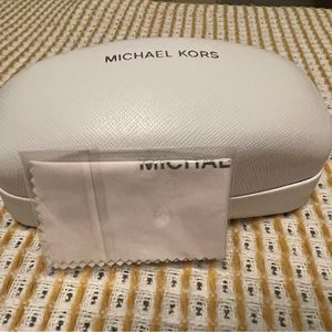 NWOT - Michael Kors Sunglass Hard Case with Wipe Cloth NEVER OPENED